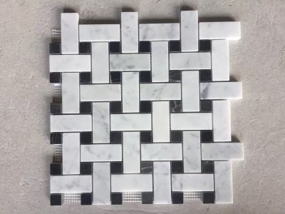 White Marble Mosaic Tiles Carrara Whi