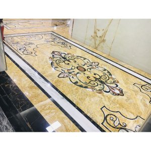 Water jet marble designs inlay tile f