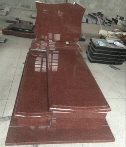 Ruby Imperial Red Granite Tombstone T