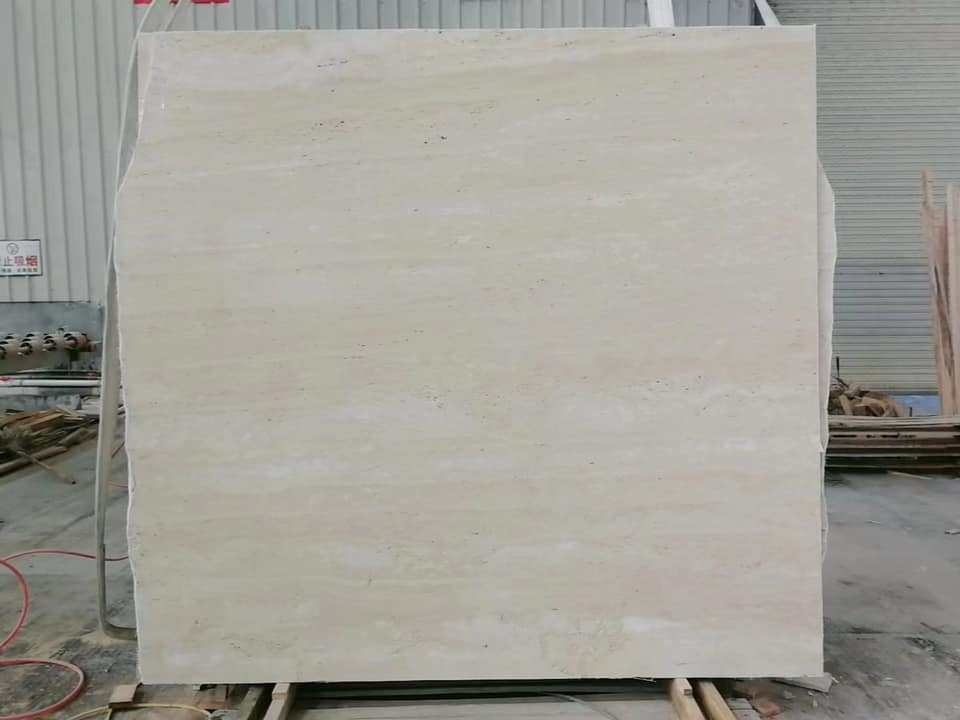 travertine white slabs